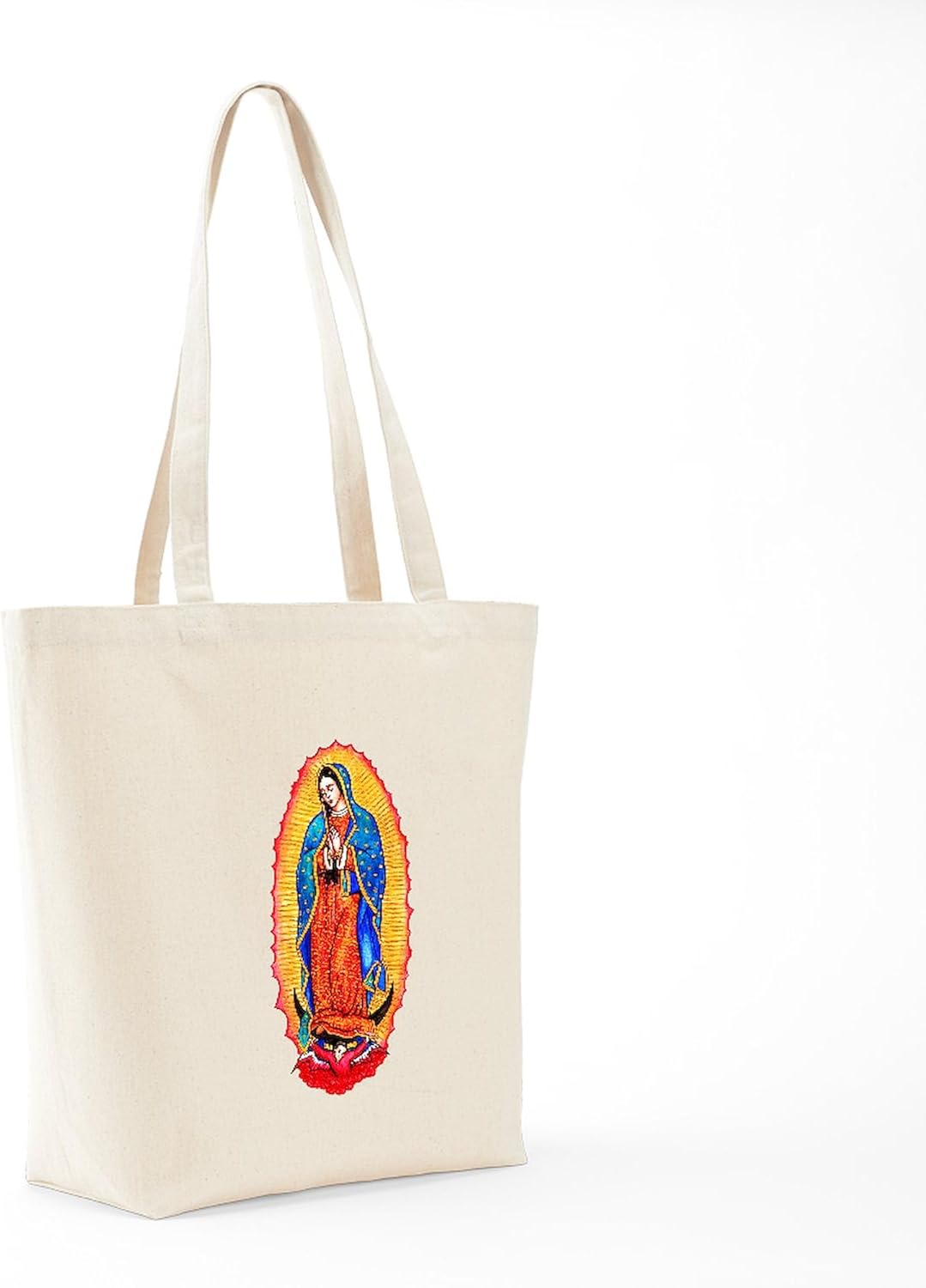 CafePress Virgen de Guadalupe Tote Bag Natural Canvas Tote Bag, bolso de compras de tela