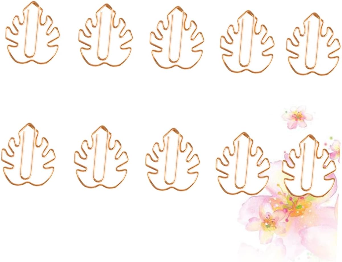 MAGICLULU Clip de papel escolar 20 piezas Oficina Animal Monstera Leaf Creative Clips