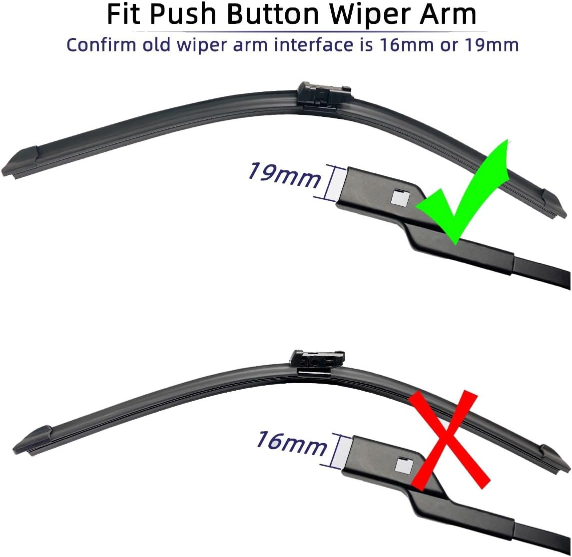 Escobillas de limpiaparabrisas delantero, compatibles con Peugeot 208, 2008, 308, 3008, 408, 508, 5008, 5008, Boxer Partner (tamaño para Peugeot