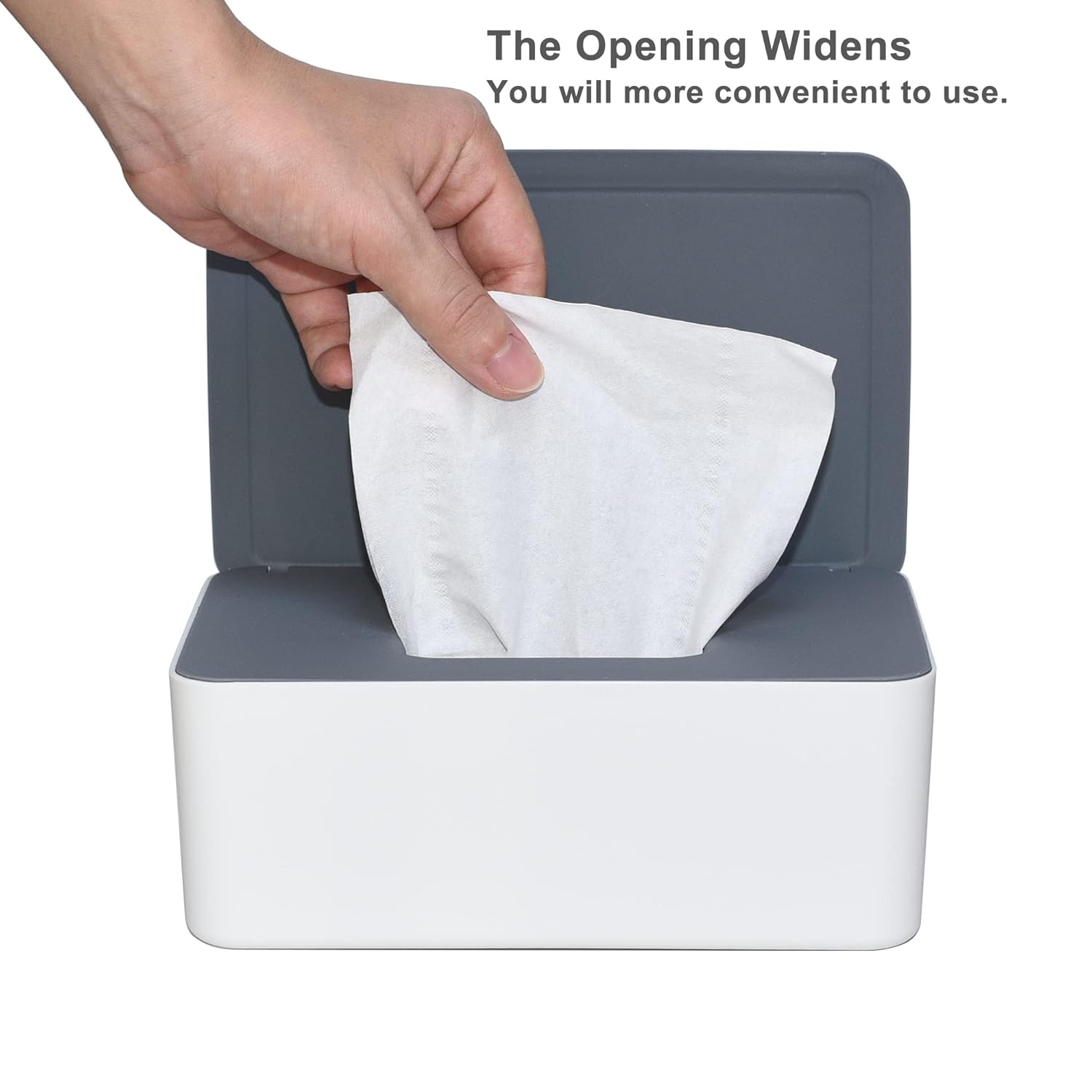 Dispensador de toallitas para pañales, caja de almacenamiento de pañuelos, soporte dispensador de toallitas húmedas con tapa para el hogar, oficina,