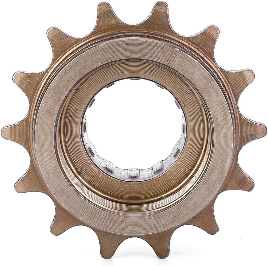 Rueda libre de una sola velocidad, piñón de volante de bicicleta 14T Metal de engranaje fijo Kit de conversión de piezas de bicicleta tipo roscado