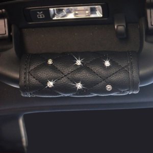 Paquete de 4 fundas brillantes para manija de puerta de seguridad para automóviles, con cristales brillantes, almohadillas protectoras para manija Paquete de 4 fundas brillantes para manija de puerta de seguridad para automóviles, con cristales brillantes, almohadillas protectoras para manija