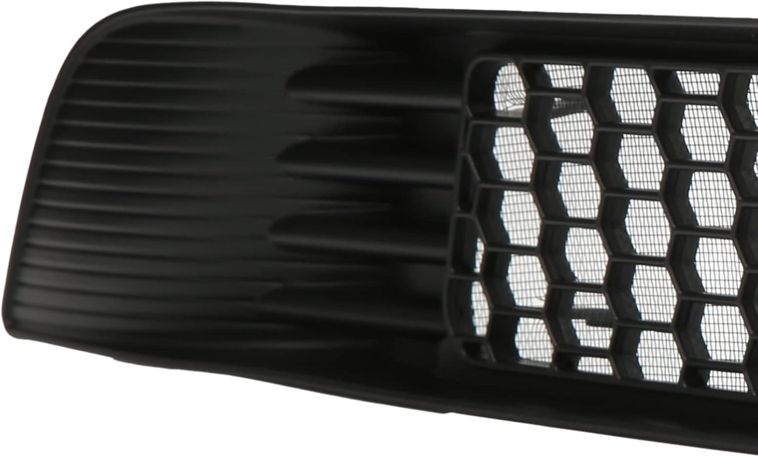 Rejilla delantera de malla, 2 unidades, ABS antidesgaste, color negro brillante, práctica rejilla de ventilación para parachoques de automóvil,