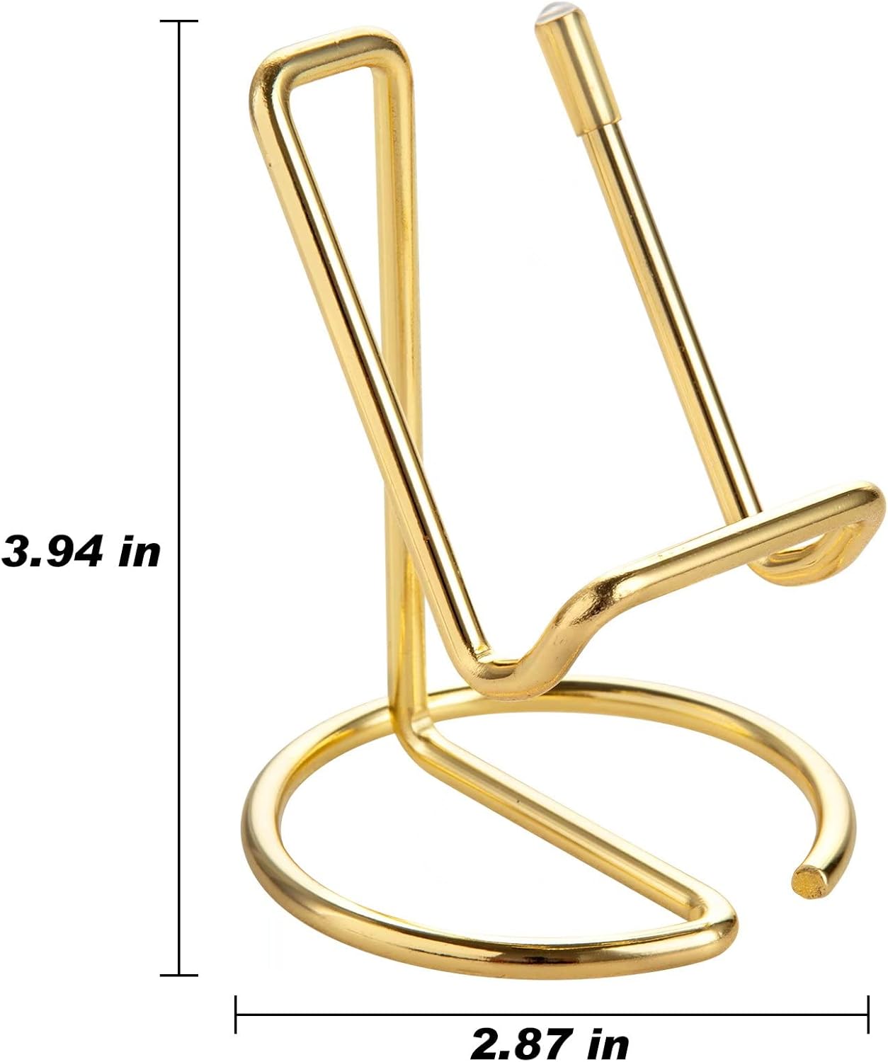 Tarjetero para escritorio, bonito soporte de metal dorado para tarjetas de visita para hombres y mujeres, 1 paquete