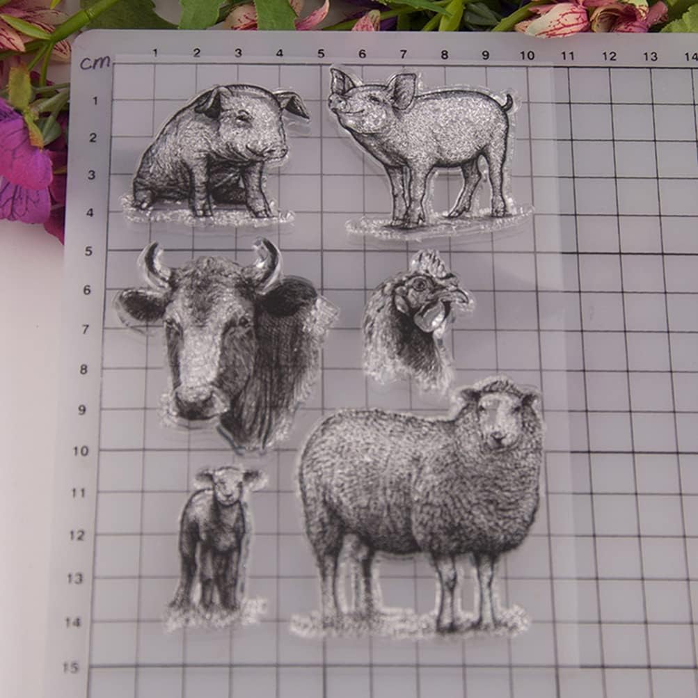 EXCEART Sello de silicona lindo animal sello postal Ilustración hacer accesorios Animal Sello hacer álbumes de recortes, sello de finalización de