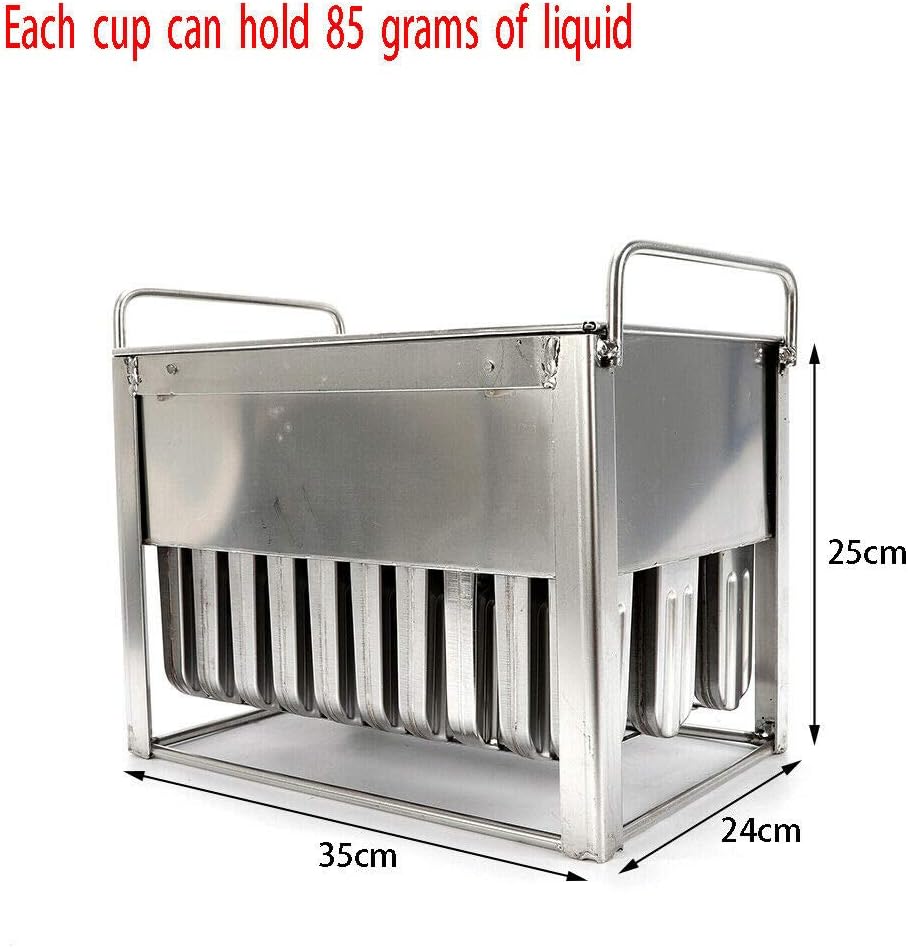 KONKENIE Acero inoxidable Ice Lolly Molds Palillo de helado de paleta titular de plata (30PCS)