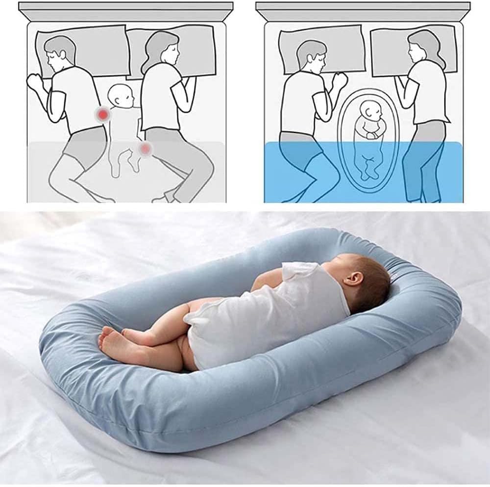 Tumbona para bebé, tumbona Snuggle Me para bebé, diseño biónico, tumbona para bebé recién nacido de 0 a 24 meses, almohada transpirable de algodón
