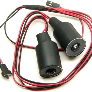 Que-T Luz trasera LED de ojos de ángel y ojos de demonio de 2 ledes, para autos de oruga modelo RC 110 (rojo + blanco, 0.866 in) Que-T Luz trasera LED de ojos de ángel y ojos de demonio de 2 ledes, para autos de oruga modelo RC 110 (rojo + blanco, 0.866 in)