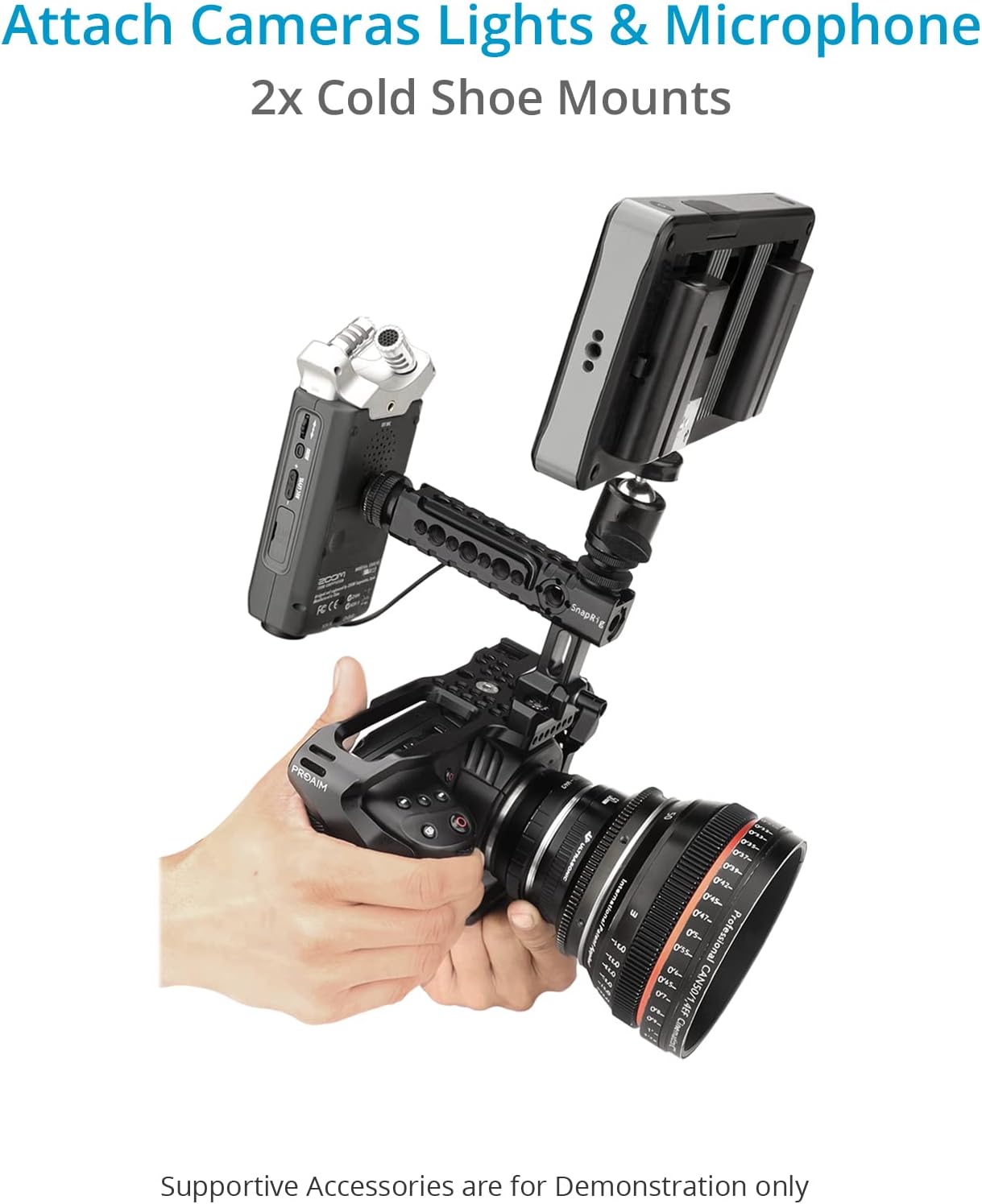 PROAIM SnapRig – Mango superior NATO para cámara réflex digital pequeña y mediana  Diseño ajustable con agarre cómodo y seguro  Ofrece múltiples