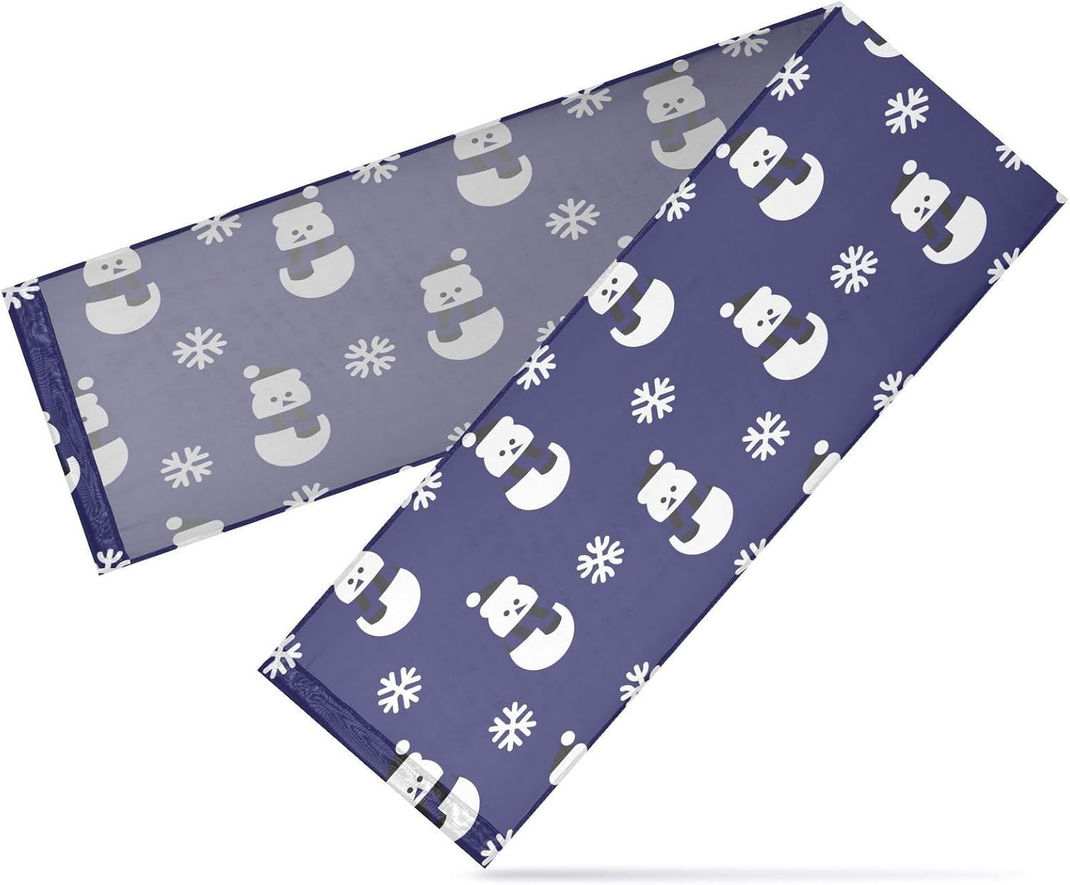Christmas Snowman Blue Table Runner Fall Table Runners for Desk Decor Christmas Table Runner 120 Inches Long