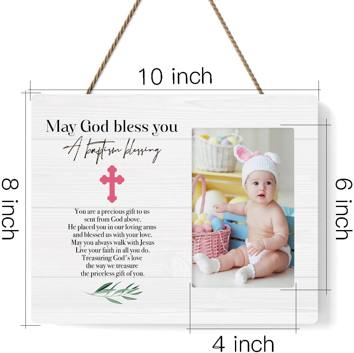 Marco de fotos de bautismo, regalos de bautismo para niños, regalos de bautizo para niños, cumpleaños, Navidad, regalos religiosos para mujeres,