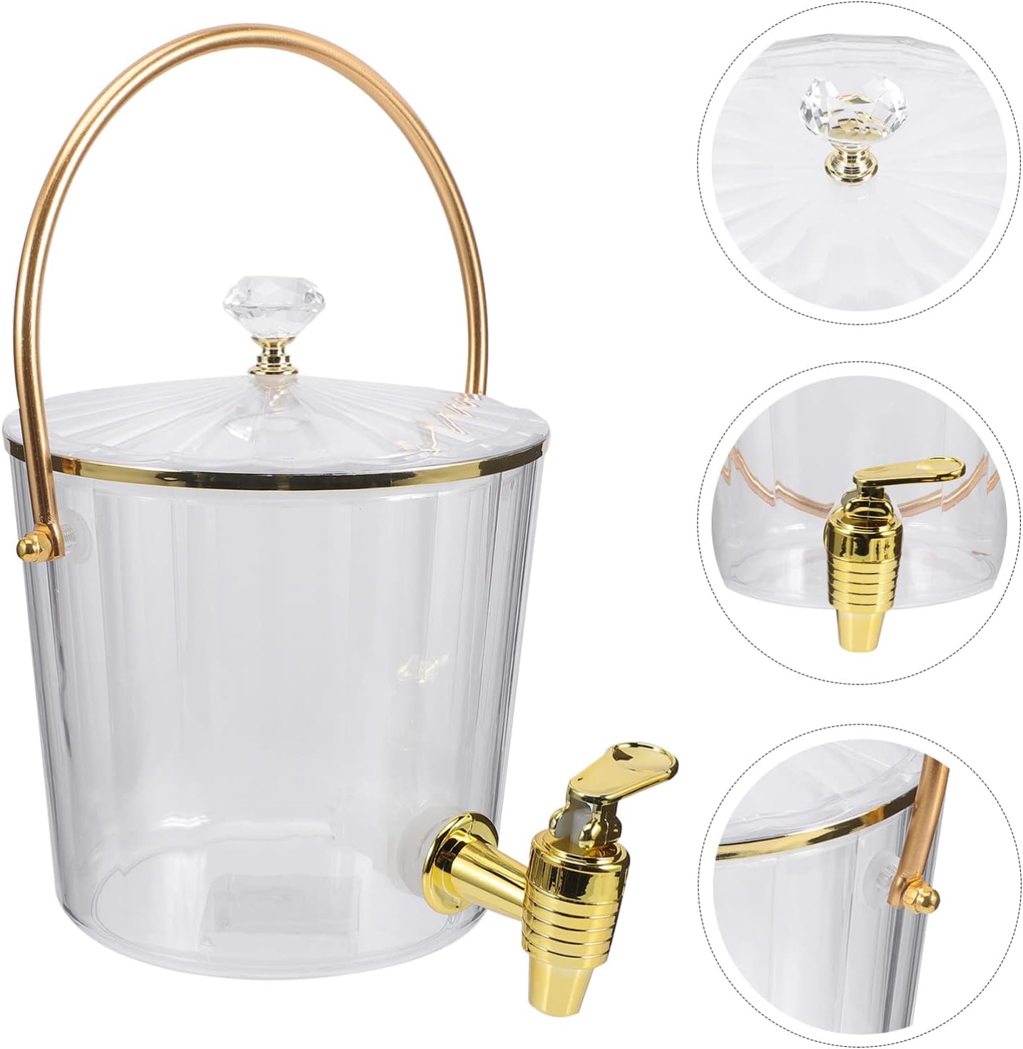 Zerodeko Dispensador de bebidas de terrario para nevera, dispensador de bebidas de plástico con grifo dispensador de limonada con tapas, recipiente