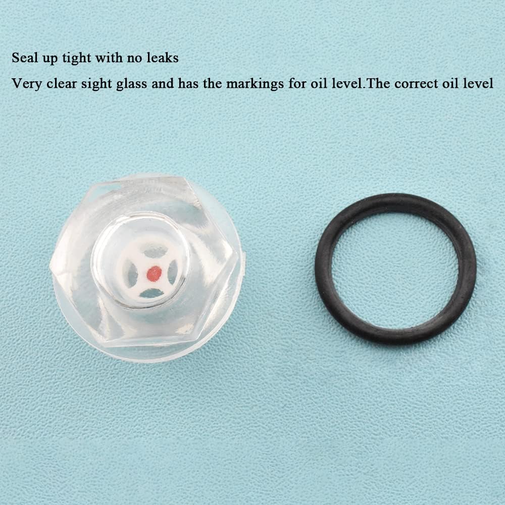 Hahiyo Medidor de nivel de vidrio de visión G38 pulgadas tamaño roscado transparente aceite líquido macho ajuste sin fugas, buen sello hilo de