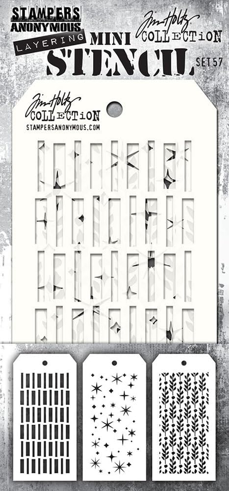 Stampers Anonymous – Tim Holtz – Plantilla de capas – Mini Set 57 – Navidad Invierno 2023 mst057
