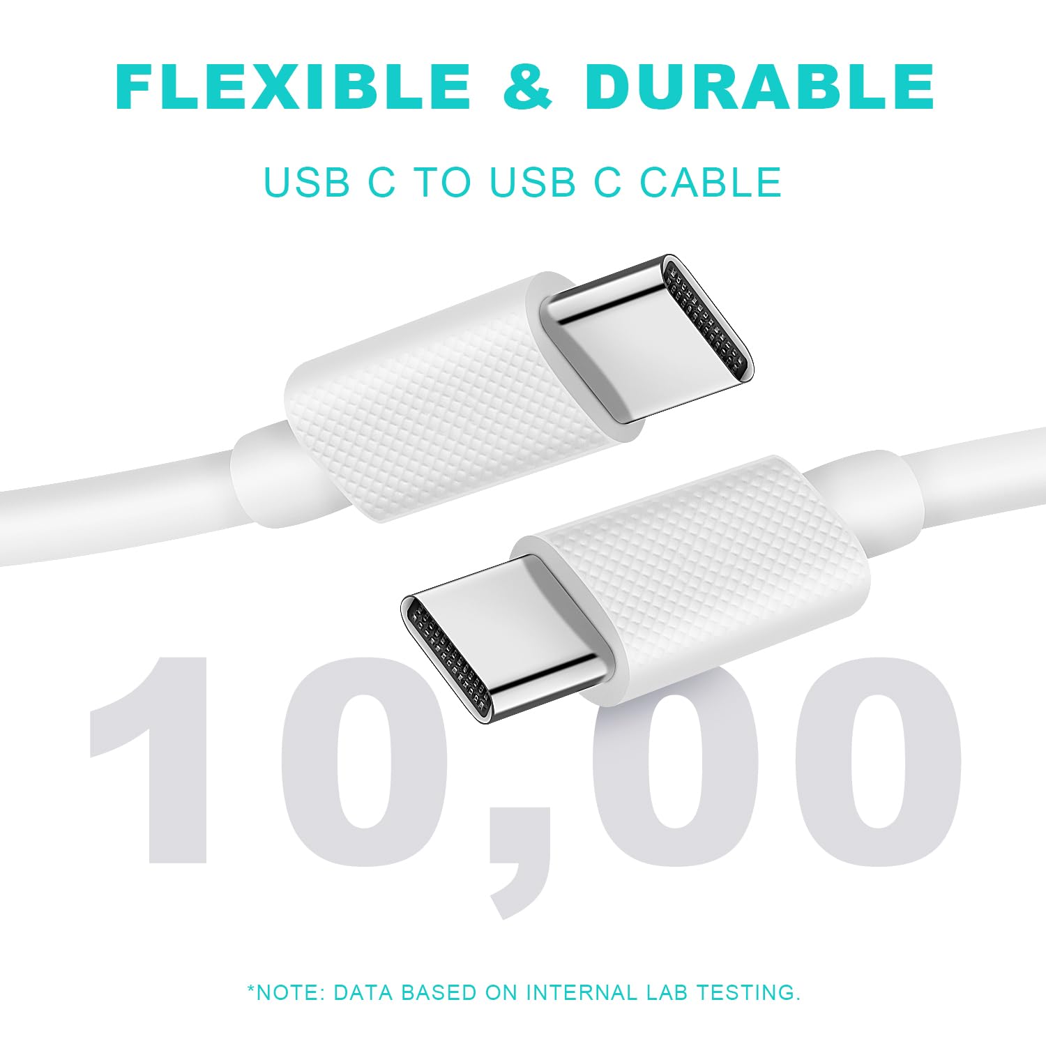 Cable USB C a USB C de 6 pies, cable USB C, cable USB C tipo C de 6 pies y 60 W, cable de carga rápida compatible con iPhone 15 Pro Max, iPad Pro
