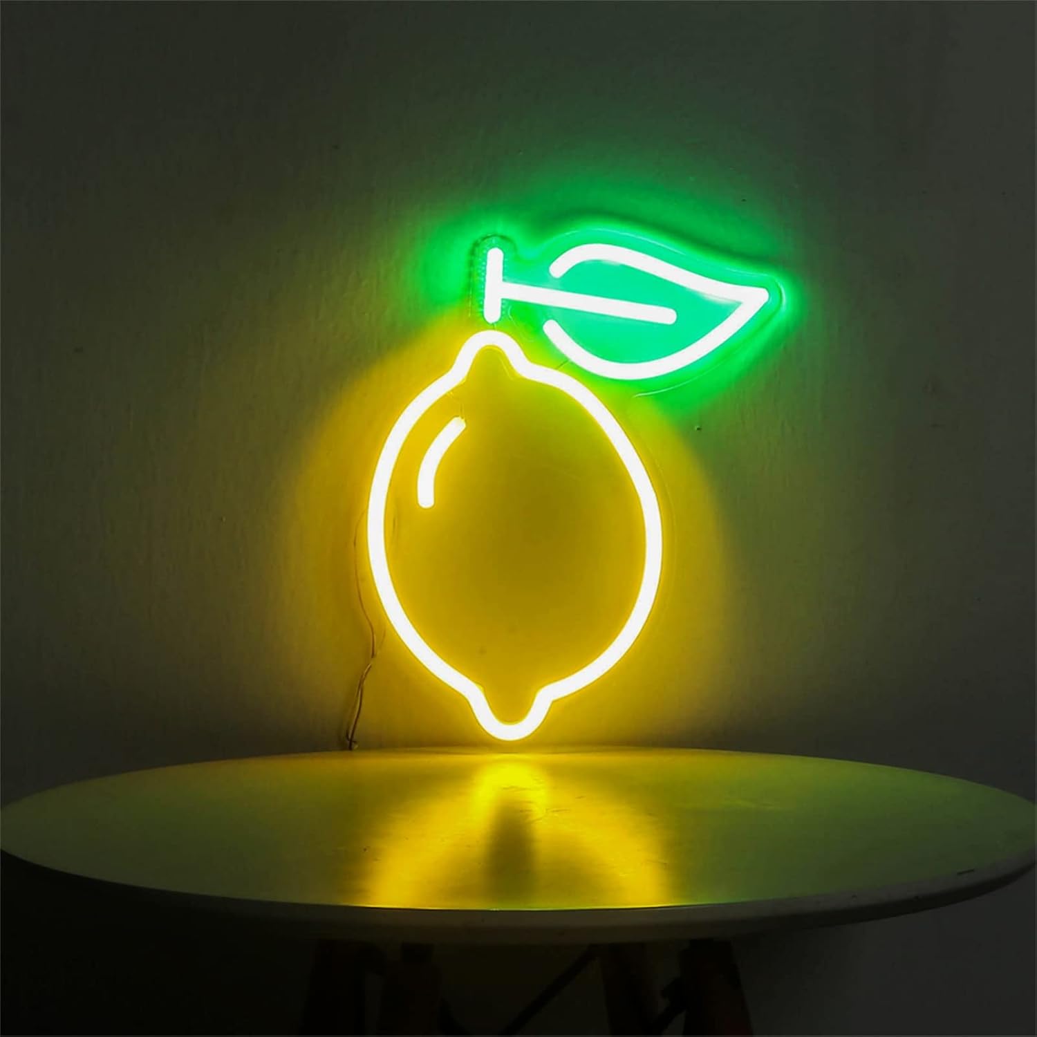 MAXSMLZT Letrero de neón LED Limón Comida Fruta Flexible Lámpara de neón Luz Nocturna Decoración de Pared para Bar Restaurante Frutería Decoración