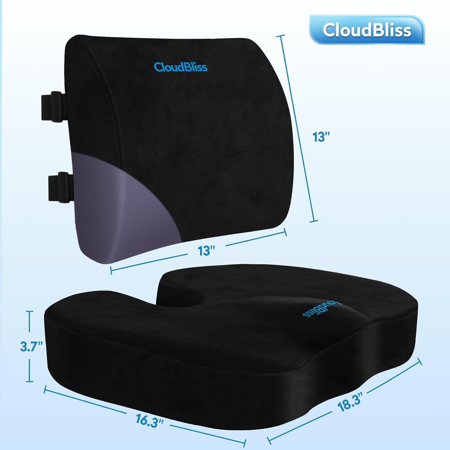 Cojín de asiento, cojín para silla de oficina, cojín de asiento de automóvil, almohada de apoyo lumbar para silla de oficina, almohada de espuma