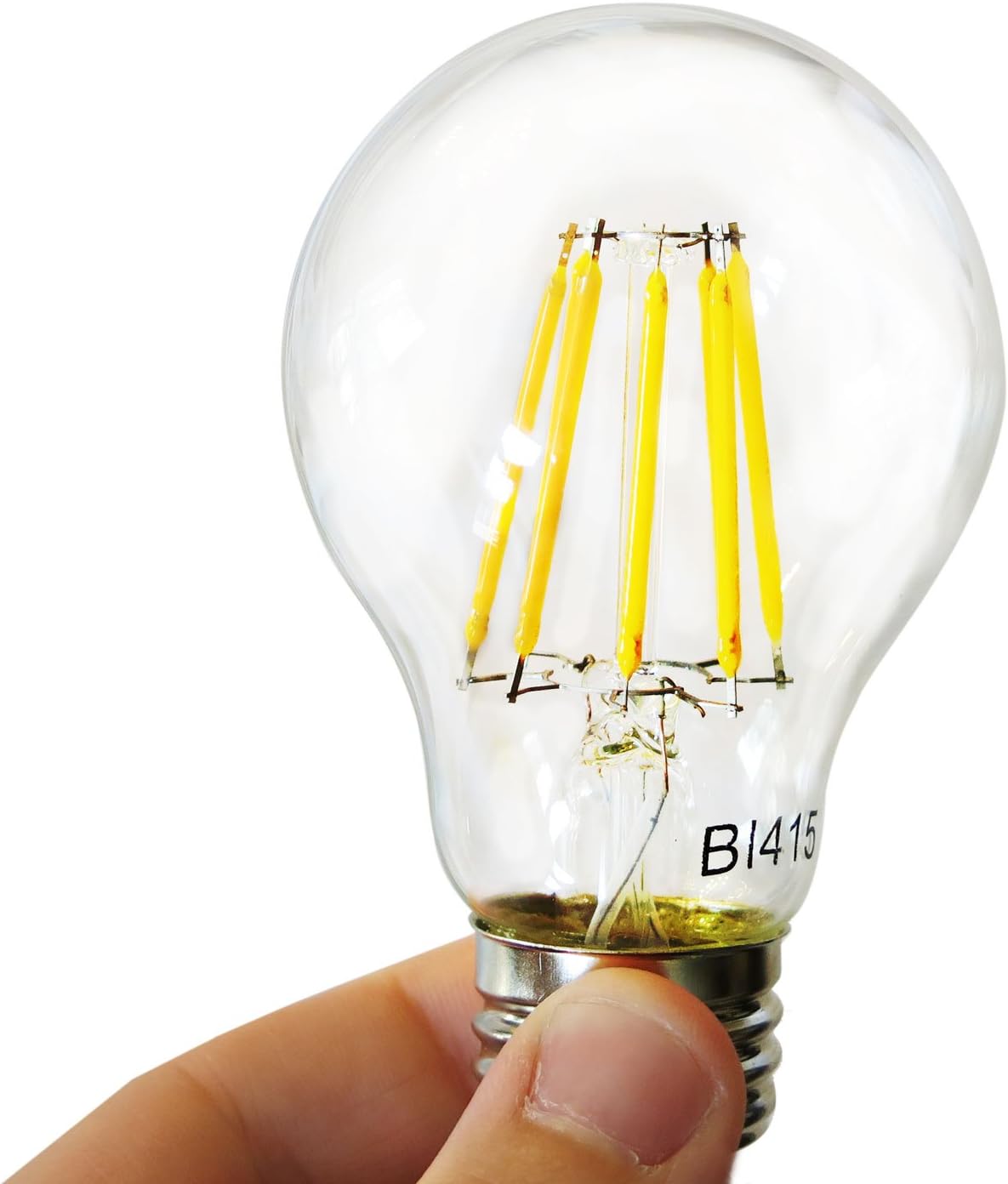 Brite Innovations Bombilla de filamento LED de ahorro de energía de 7 W, color blanco suave, 2700 K, reemplazo equivalente exacto a la bombilla
