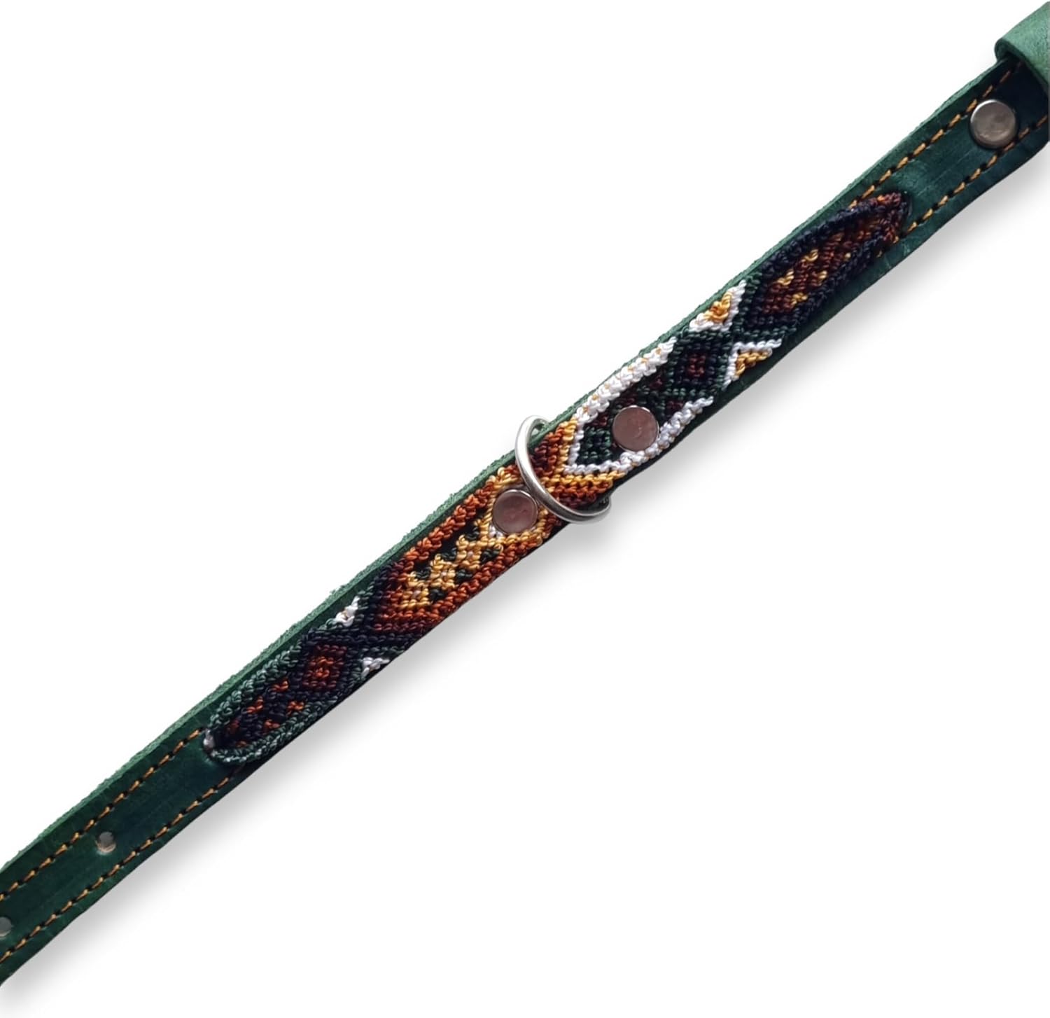 Collar para mascotas hecho a mano, ideal para cachorros, tejido a mano y cuero, collar de perro o collar de gato, suave, duradero y agradable al