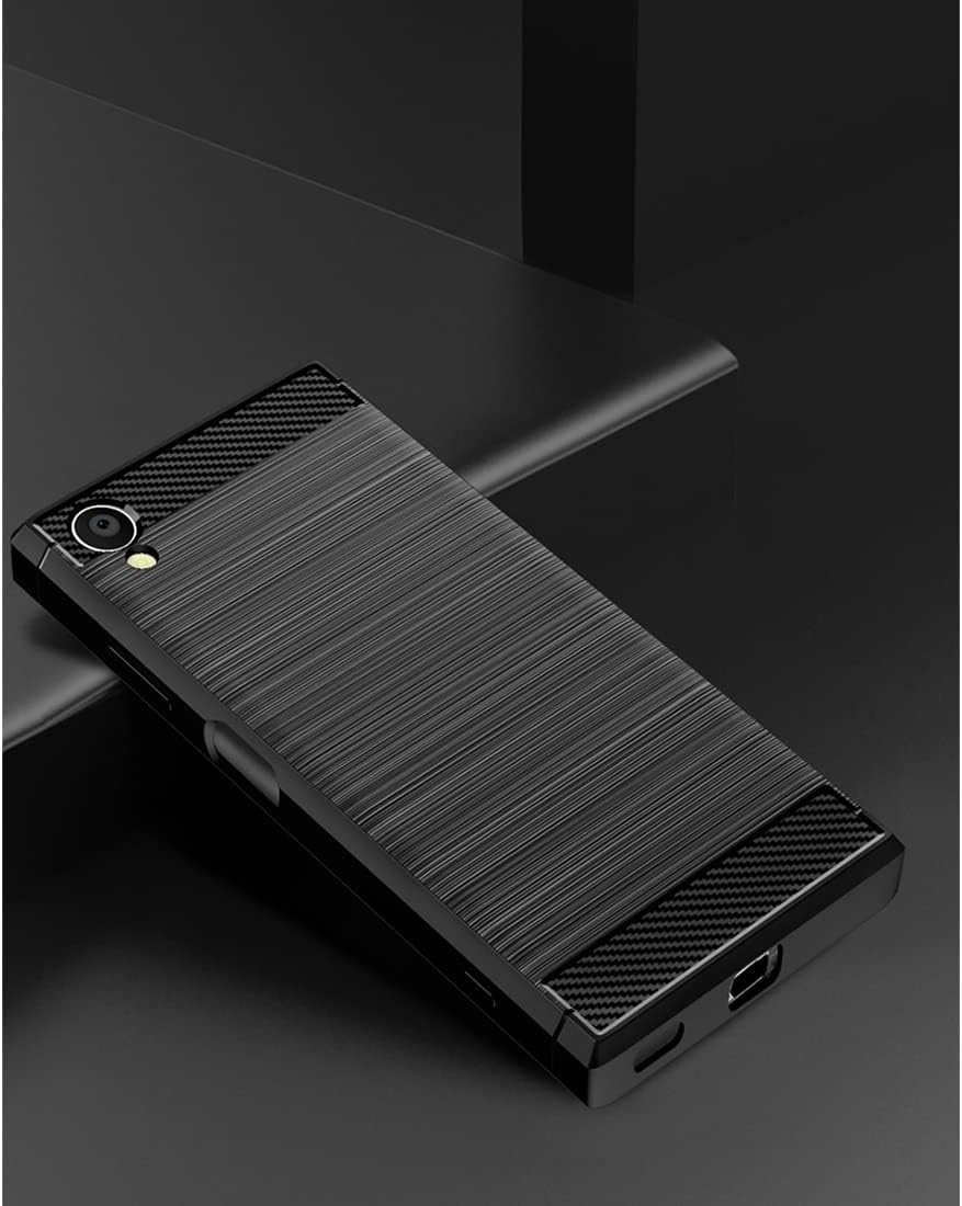 KOARWVC Funda de teléfono para Xperia XA1 Ultra, Sony XA1 Ultra G3226, funda de fibra de carbono a prueba de golpes, resistente a los arañazos, TPU
