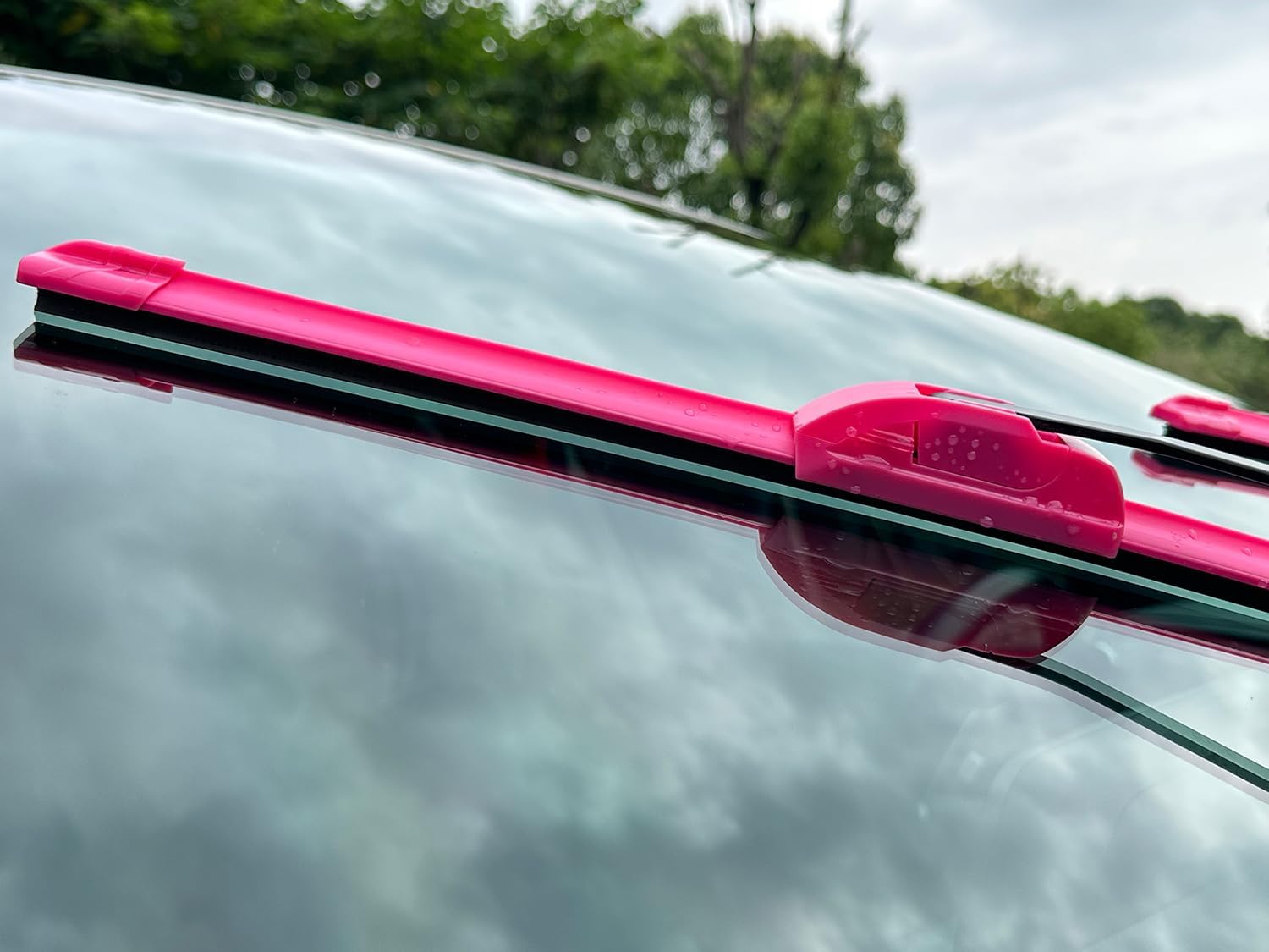 CJPPPZIW Limpiaparabrisas de repuesto automático de alta calidad de 16 + 16 pulgadas, color rosa, piezas de automóvil fáciles de instalar (juego de