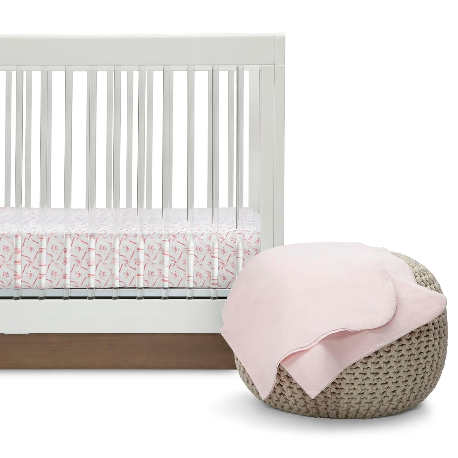 Delta Children Mantas de franela 100% algodón para niñas y niños, 30 x 30 pulgadas (paquete de 4), rosa floral