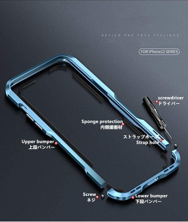 HENGHUI Carcasa de aluminio para iPhone 13 Mini parachoques con marco de metal, absorbente de golpes, diseño delgado y fresco (13 mini, rojo)