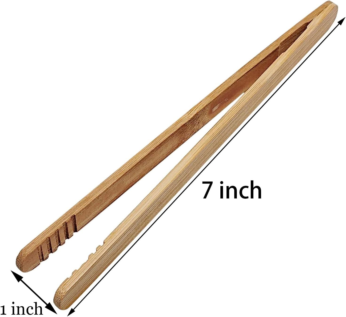 12 pinzas de bambú de 7 pulgadas para servir magdalenas de pepinillos, ensalada de frutas de queso, tostadas y pan