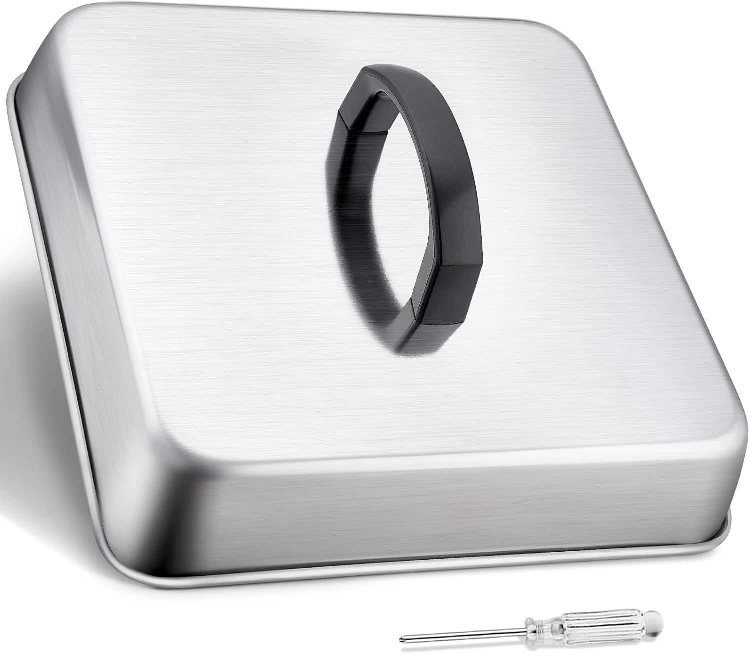 Leonyo – Cubierta cuadrada para parrilla, cúpula de fusión de quesos de 9.3 pulgadas, acero inoxidable, cubierta de metal para barbacoa para