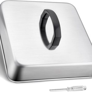 Leonyo – Cubierta cuadrada para parrilla, cúpula de fusión de quesos de 9.3 pulgadas, acero inoxidable, cubierta de metal para barbacoa para Leonyo – Cubierta cuadrada para parrilla, cúpula de fusión de quesos de 9.3 pulgadas, acero inoxidable, cubierta de metal para barbacoa para