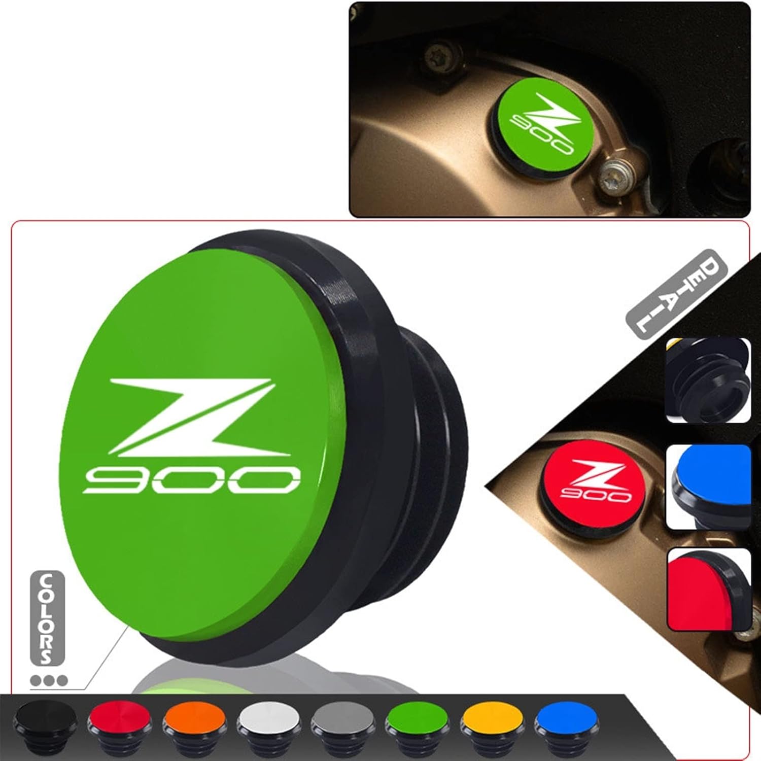 Tapón de rosca de motocicleta para Kawasaki Z900 Z900RS Z1000 Z1000R Z100SX Tapa de aceite de motor de motocicleta Tapa de llenado de combustible