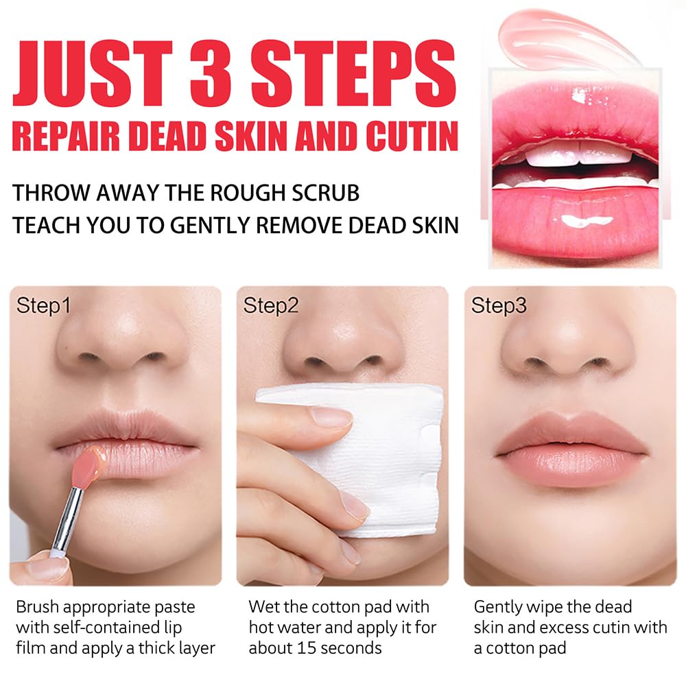 Máscara de labios para dormir, máscara de labios reparadora nocturna, hidratante y prevención exfoliante de labios secos y agrietados, vitamina E