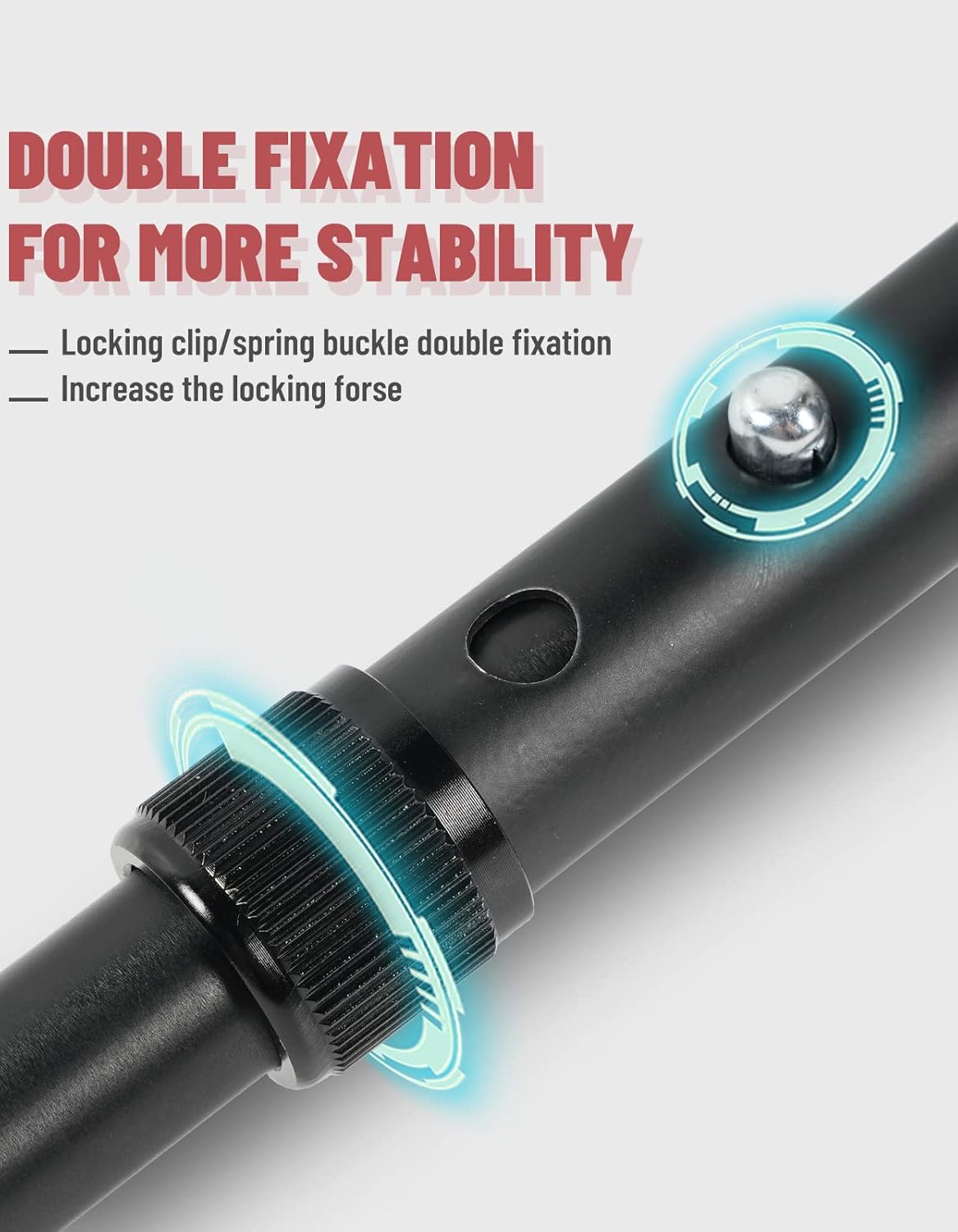 G2 – Bastón telescópicoligero y resistente con base de 4 puntas grandes para un equilibrio adicional de estabilidad, agarre de espuma suave, goma