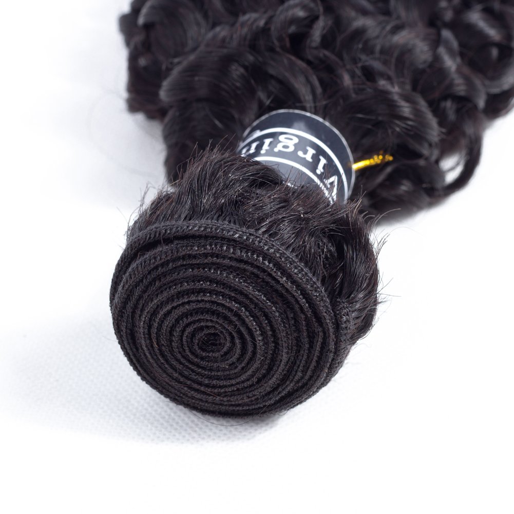 Amella cabello brasileño rizado. 1 paquete, 8A, 100% sin procesar, extensiones de cabello virgen rizado brasileño de 3.17  3.35onzasmechón, color