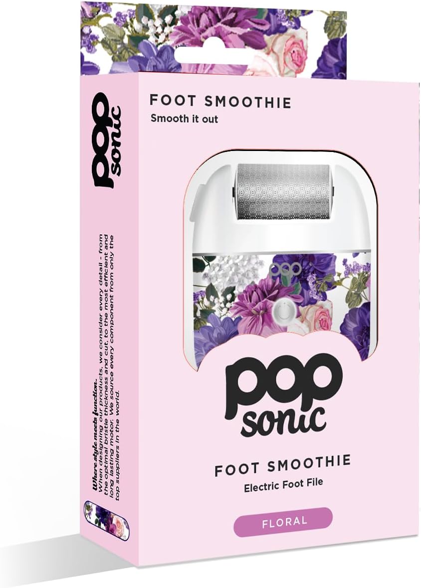 Pedi Pro – Lima eléctrica para pies, removedor eléctrico de callos para pies, herramienta exfoliante de pies Pedi Spa para hombresmujeres (floral)
