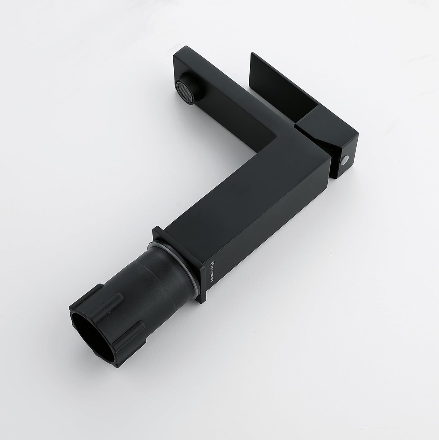 Grifo de baño de un solo agujero negro grifo de lavabo de baño de una sola manija grifos de tocador de baño de acero inoxidable con líneas de