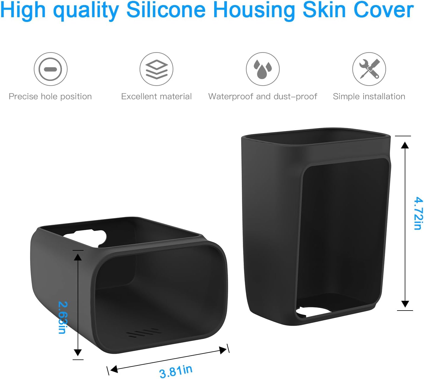 Fundas de silicona para cámara Eufy SoloCam S40S230, compatible con Eufy SoloCam S40S230 – Funda protectora de silicona para cámara de seguridad (1