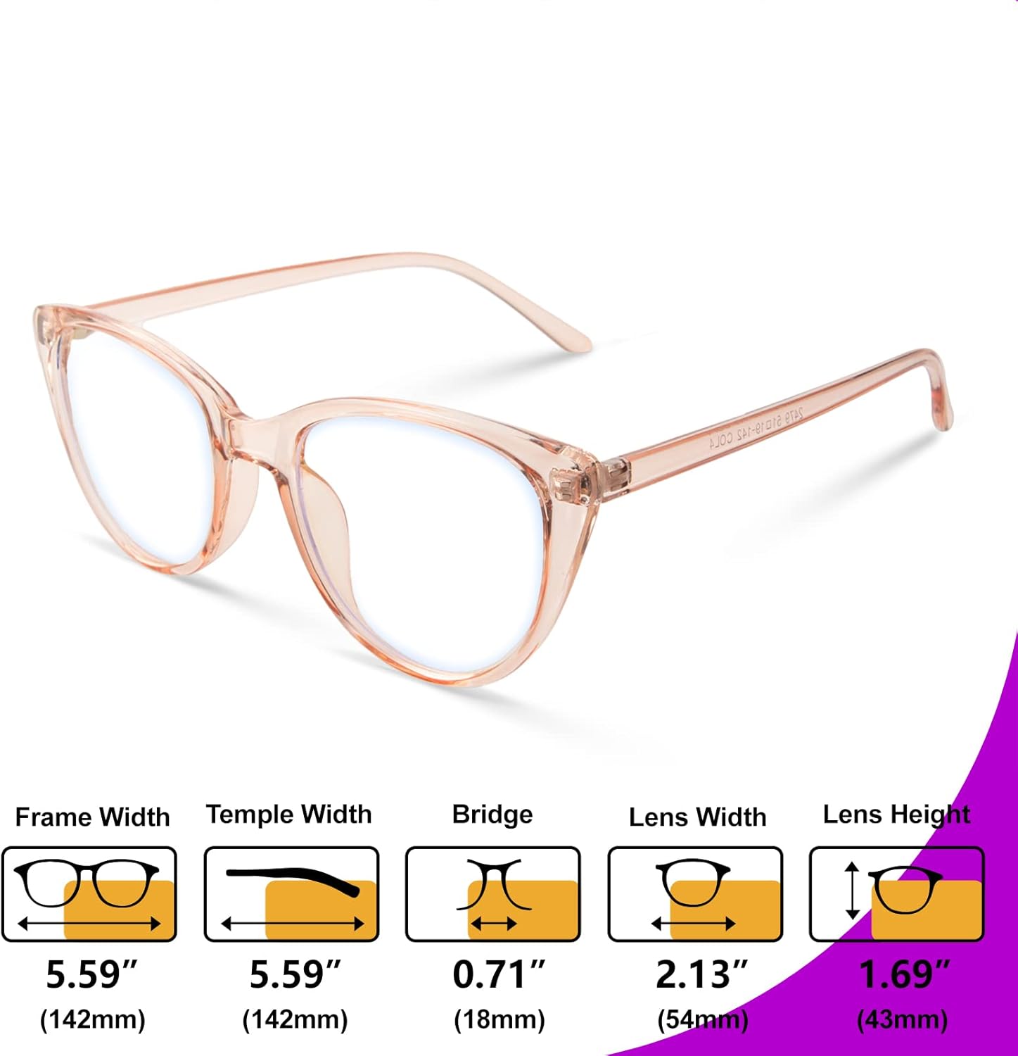 VISOONE Gafas de bloqueo de luz azul medianas con antirreflejos para mujeres de computadora