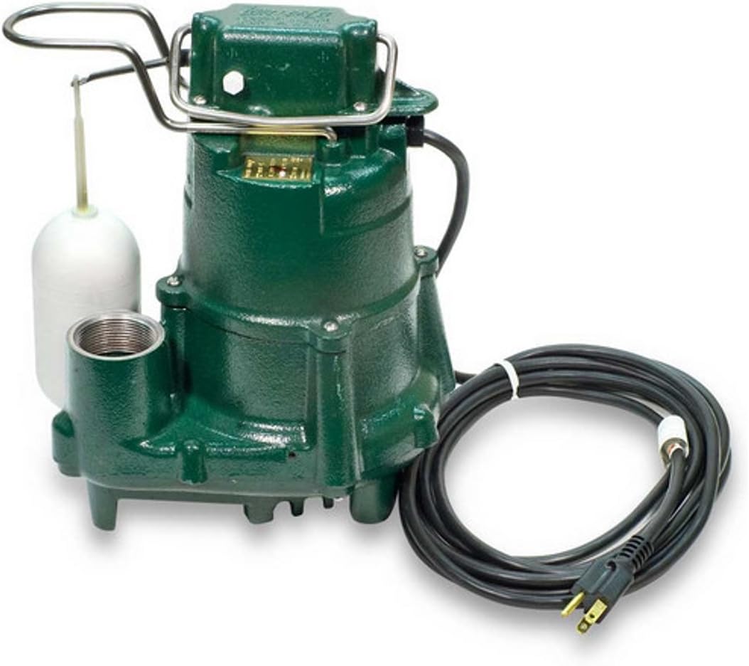 Zoeller 98-0001 115-Volt 12 Horse Power Model M98 Flow-Mate Bomba sumergible monofásica automática de hierro fundido sumergible de sumideroefluente