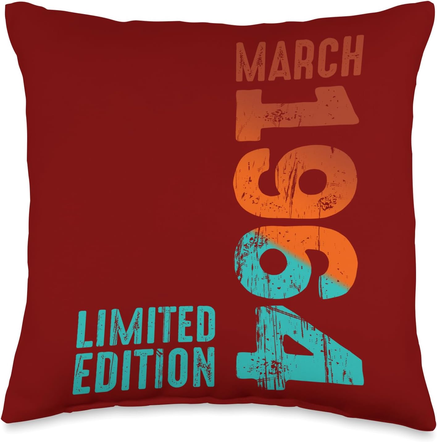 1964 Limited Edition 1964 March 1964 Year 1964 Retro 1964 Throw Pillow