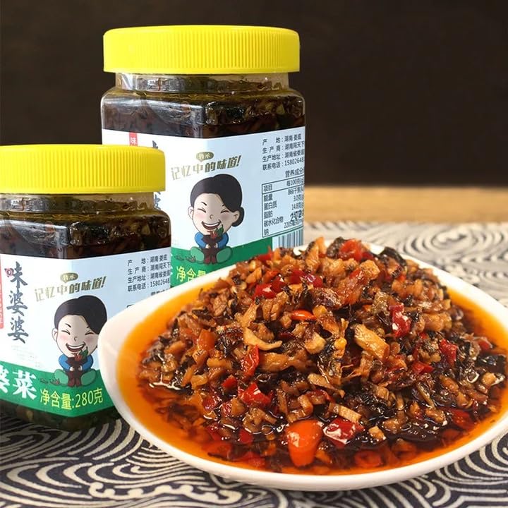 lechuga de espárragos de chile picante 9.88 ozlata, vegetales sazonados, encurtidos vegetales frescos, pasta de chile, salsa de fideos mixtos,