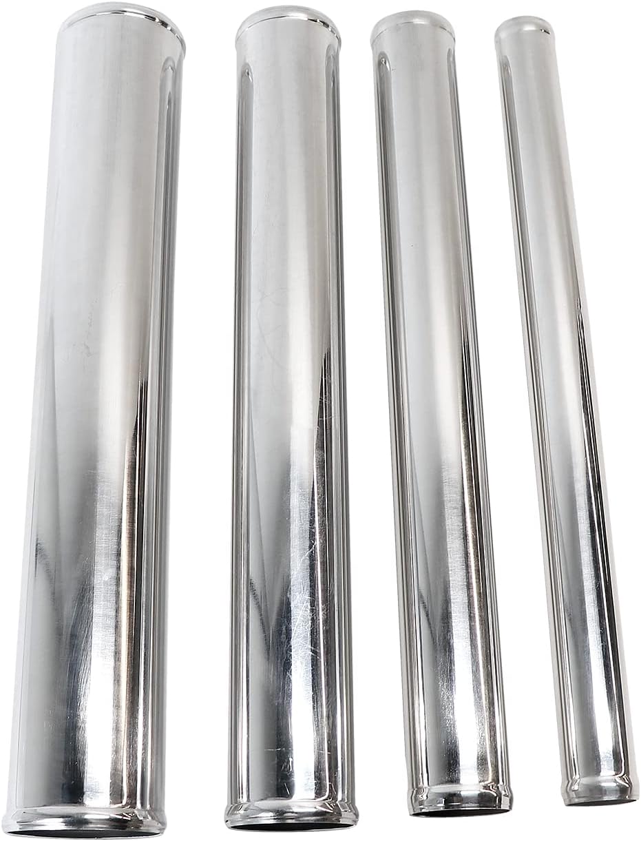 Tubo de aluminio recto pulido, diámetro exterior de 3 pulgadas (2.992 in), longitud de 18.00 pulgadas (17.992 in) Tubo de tubo de entrada de escape