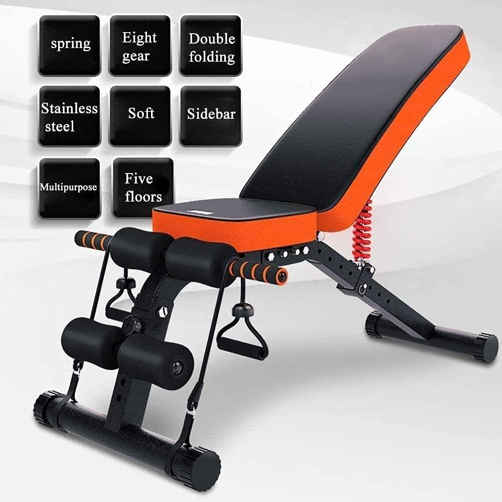 Adjustable Weight Bench,Dumbbell Weight Lifting Adjustable Training Fitness Workout Bench Sit Up Home Gym Equipment for Full Body Workout with