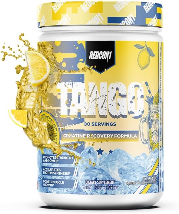 REDCON1 Tango Creatina en polvo, ICY Lemonade  Sin azúcar + Suplemento de creatina apto para dieta cetogénica  Betaína anhidra para resistencia