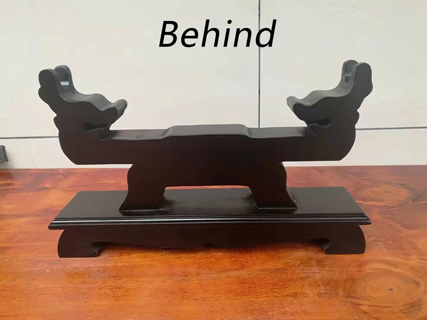 1 Tier Solid Wood Sword Rack Display Hanger,Tai Chi Sword Stand Wooden Sword Holder,Desk Display Stand Sword Holders Decorative,for Katana Wakizashi