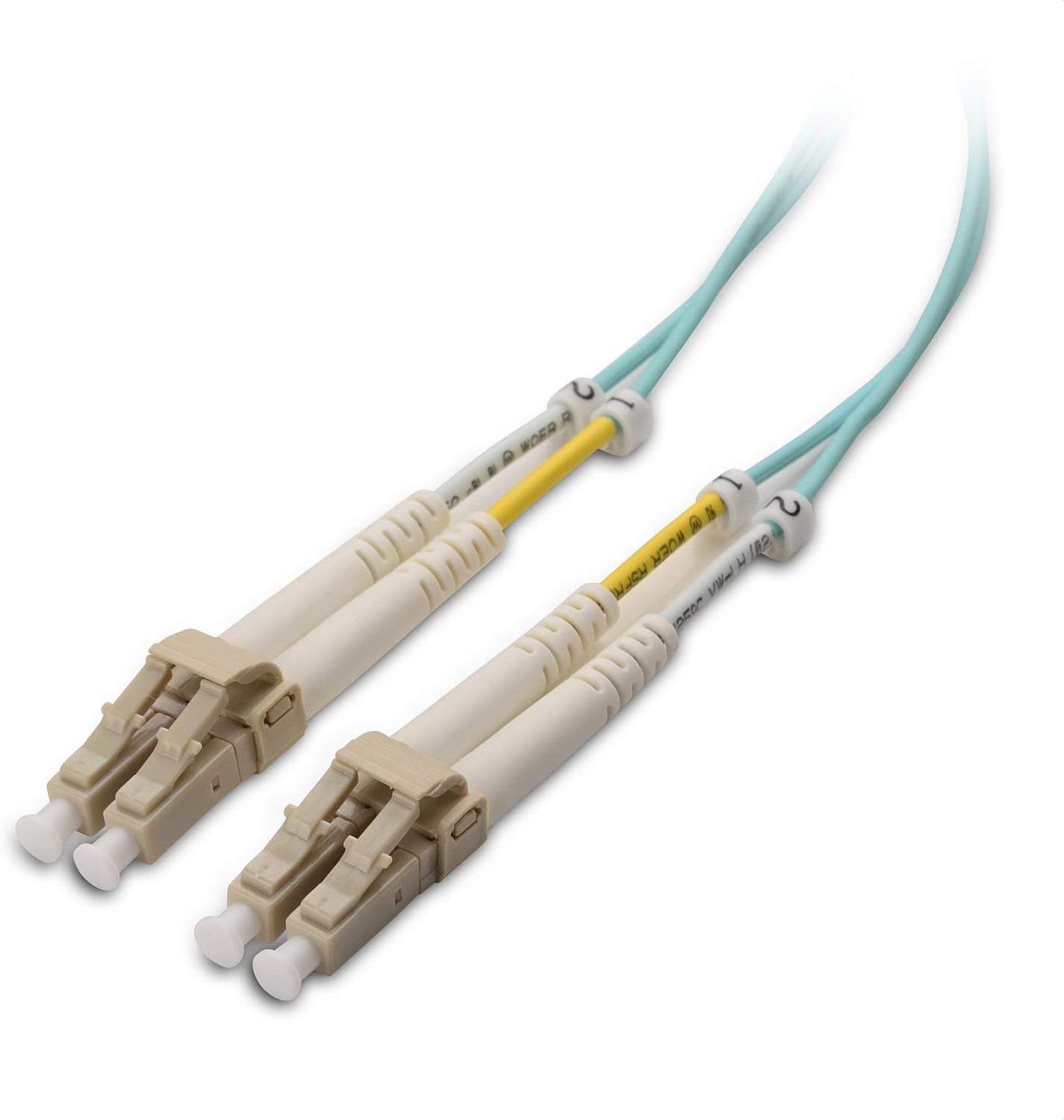 Cable Matters OFNP – Cable de fibra óptica Plenum Multimodo Dúplex OM3 de 23.0 pies  23.0 ft (40 Gb 10 Gb, LC a LC, cable de fibra óptica 50125,
