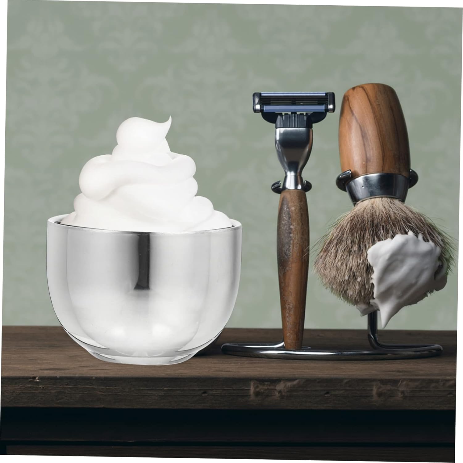 Beaupretty Tazón de jabón de afeitar, tazón de burbujas de afeitar, cuenco de espuma para jabón para hombre, tazón de espuma para afeitar, taza de
