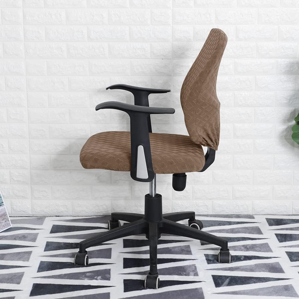 Funda para silla de oficina, resistente al agua, protección dividida y elástica, de tela jacquard, funda universal para silla de trabajo, silla