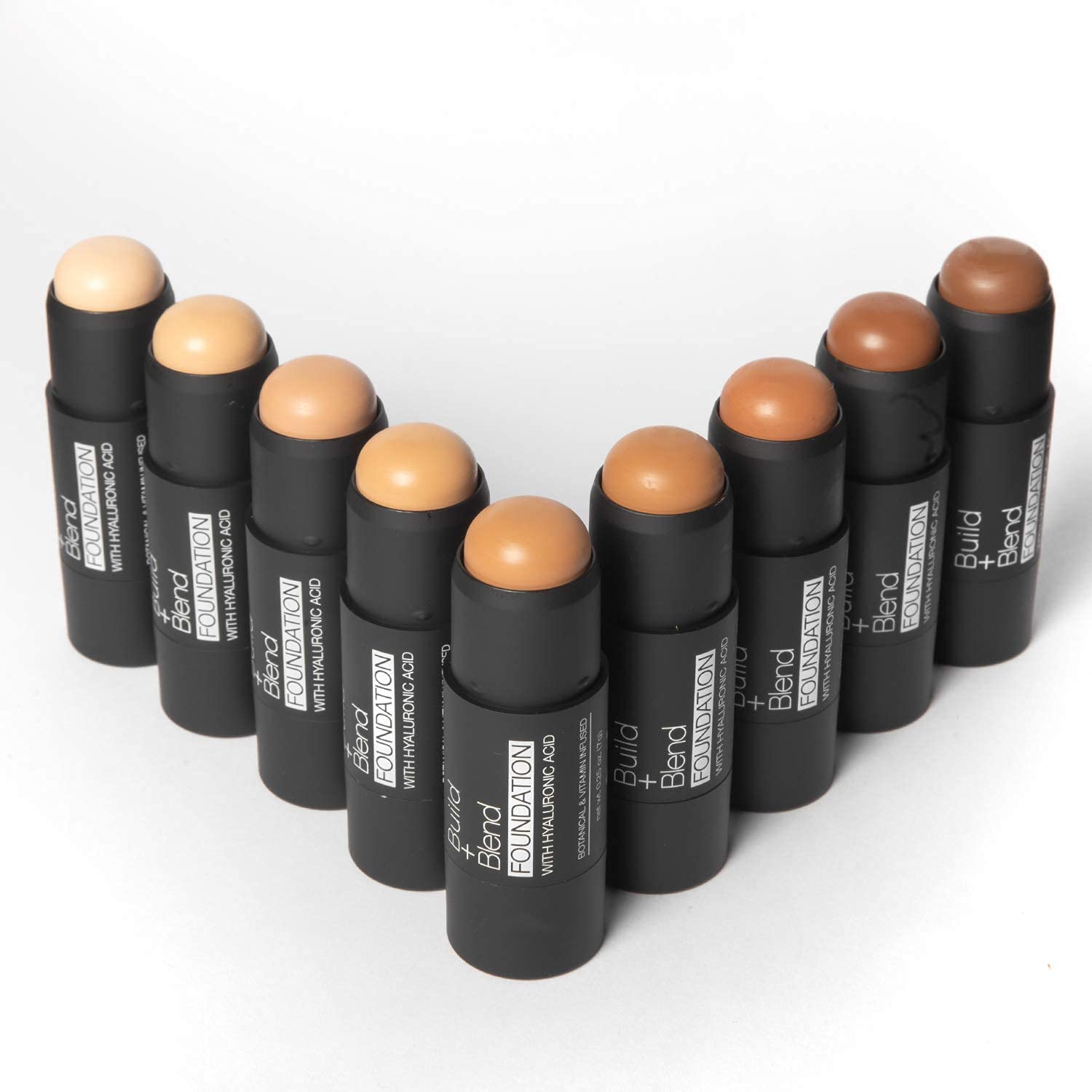 Palladio BUILD & BLEND – Barra de base, barra de contorno para cara de cobertura media, fórmula cremosa ultra mezclable para un acabado natural sin