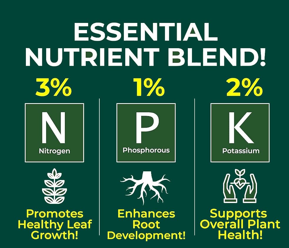 Fertilizante líquido prémium para plantas, concentrado 3-1-2 para plantas y flores de interior, alimento orgánico para plantas potos, 8 onzas